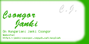 csongor janki business card
